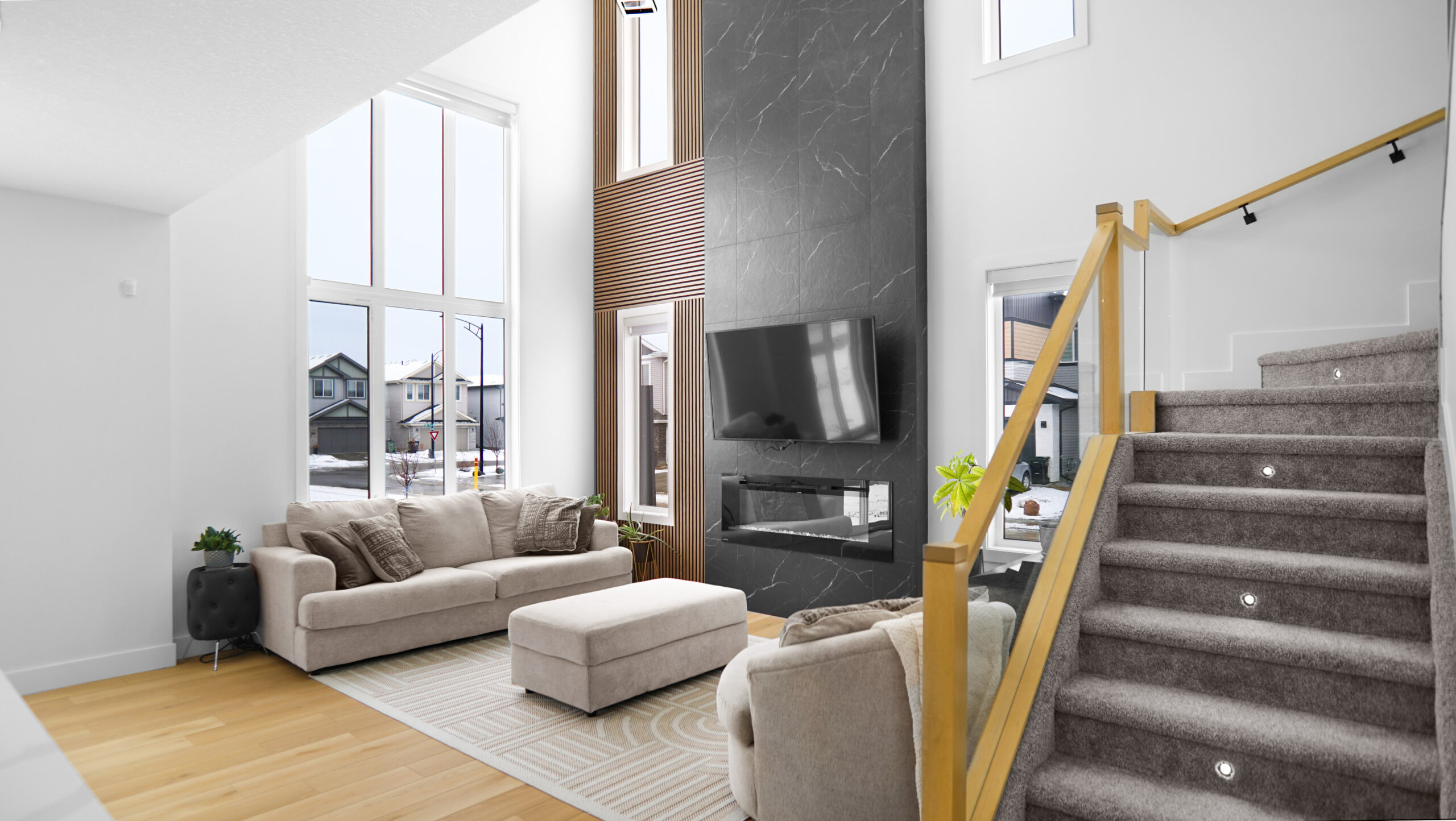 Bedroom interior with soft lighting