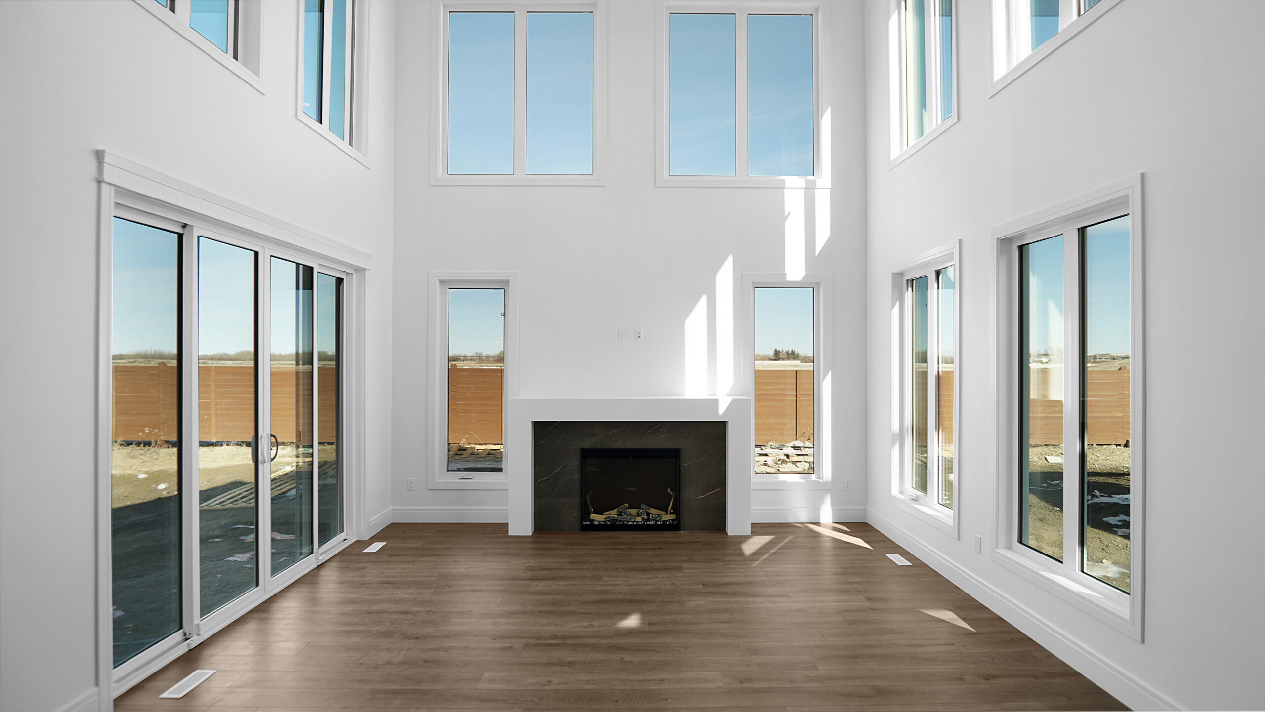 Interior space with window view