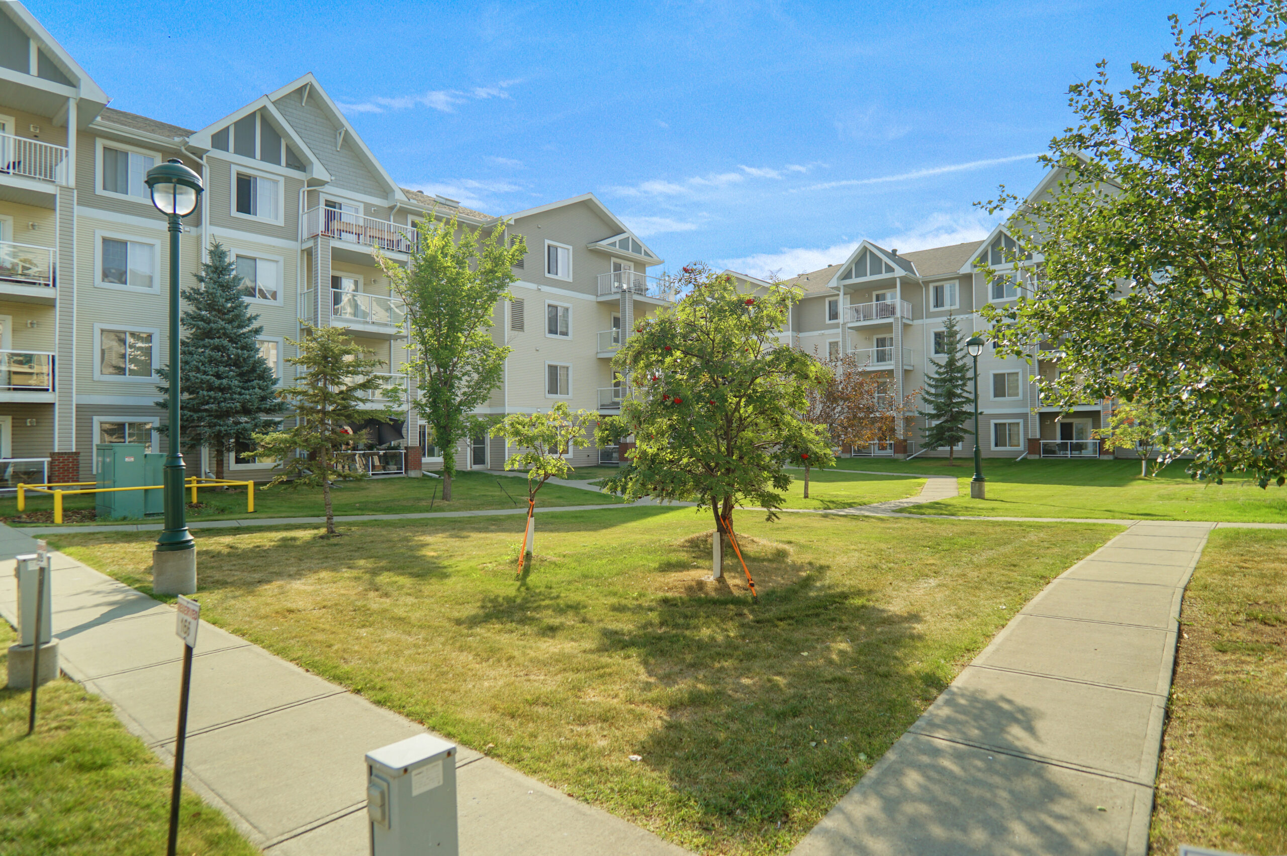 Aerial shot of residential neighborhood