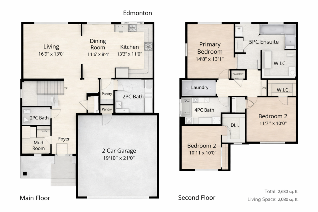 Real estate floor plans Edmonton 2D photography showing accurate property layout